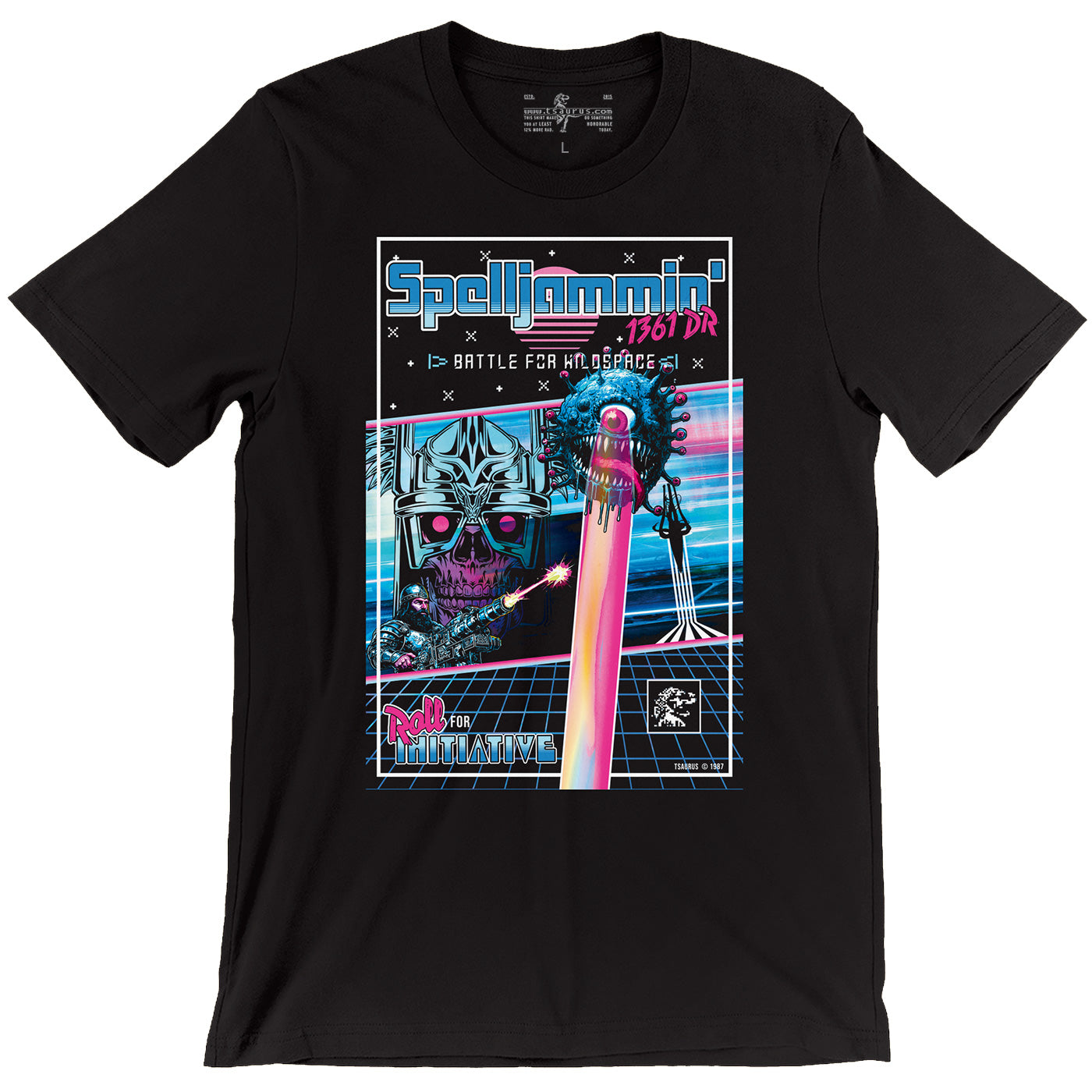 Atari Game cover Retrowave D&D Spelljammer Unisex T-shirt