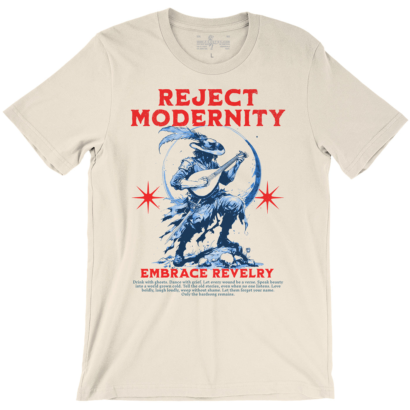 Bard D&D Class Reject Modernity Unisex Natural T-shirt