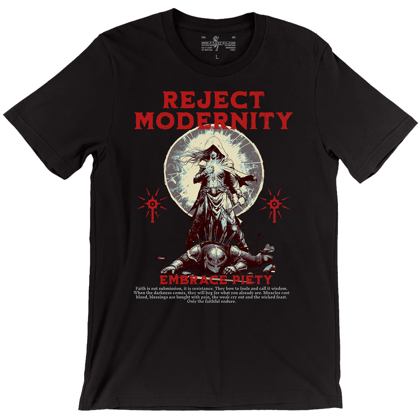 Cleric Class Reject Modernity Black Unisex T-shirt D&D