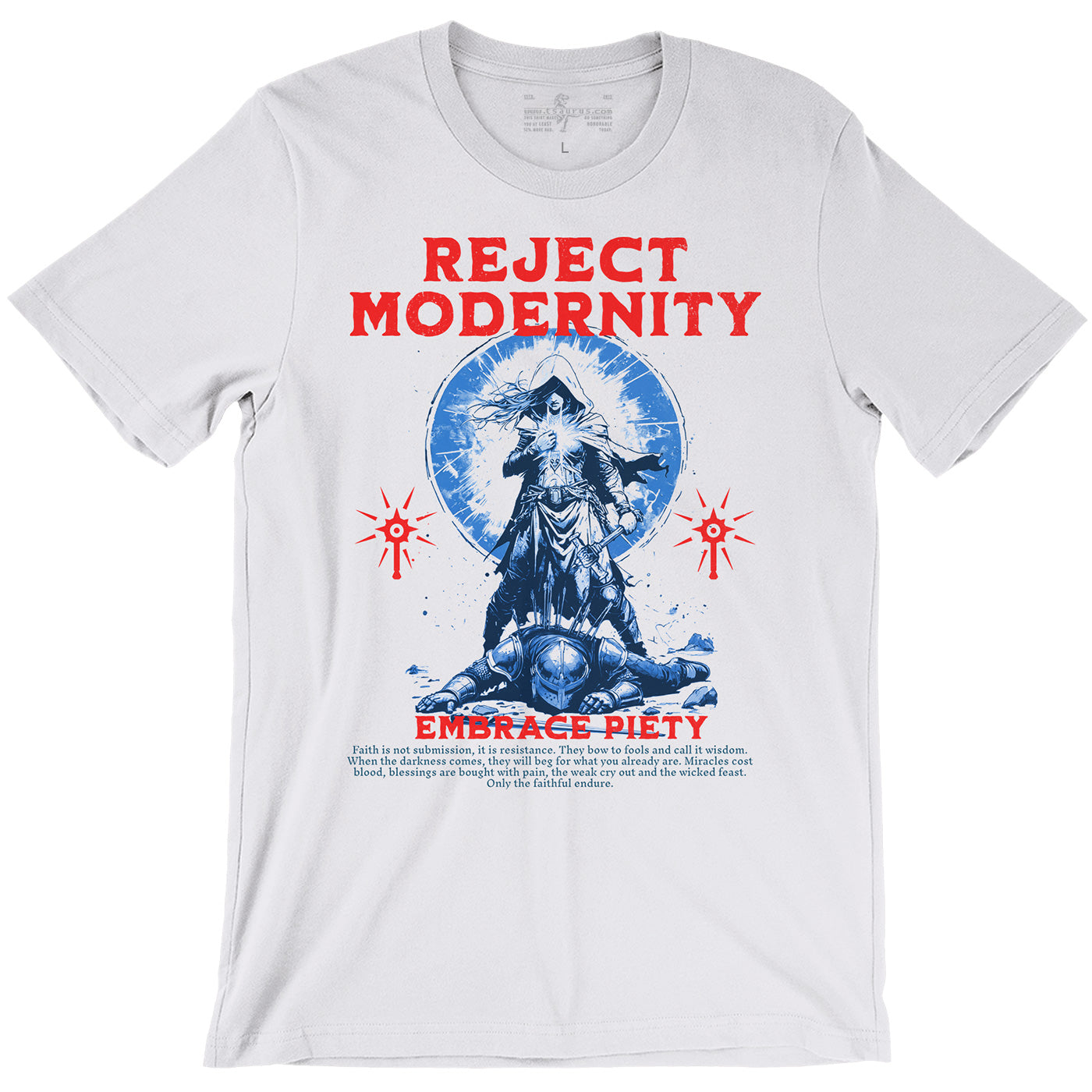 Cleric Class Reject Modernity White Unisex T-shirt D&D