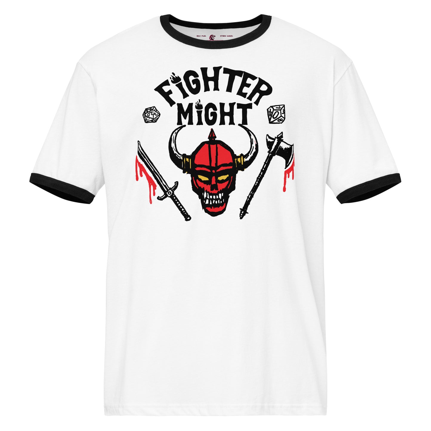 Fighter D&D Vintage Ringer Tee inspired by Hellfire Club from Stranger Things
