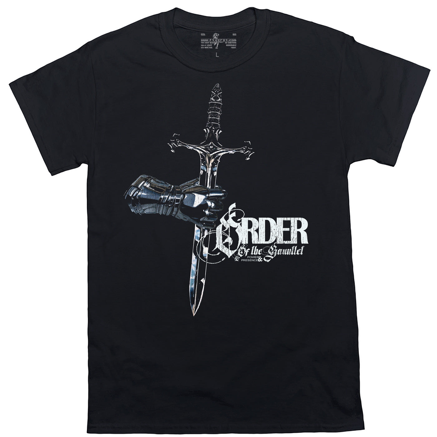 Order of the Gauntlet Chrome Streetwear D&D black heavy T-shirt