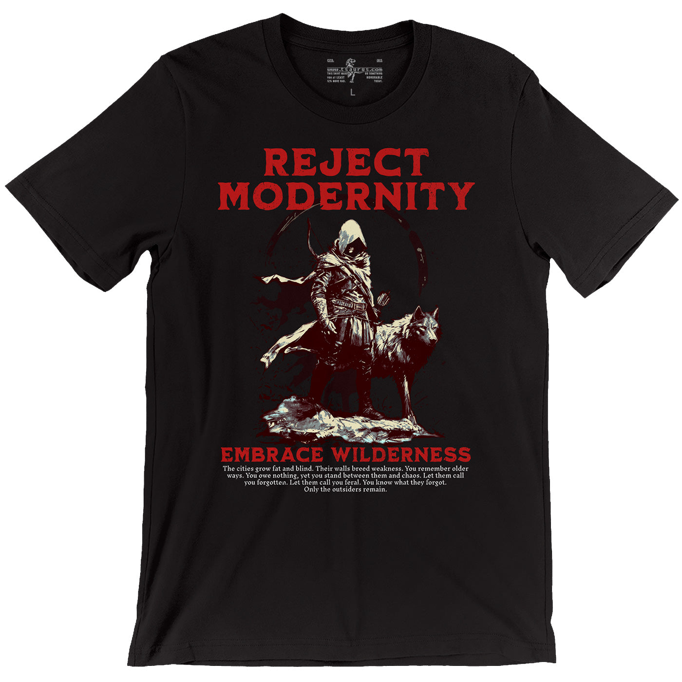 Ranger Reject Modernity Black Unisex T-shirt D&D class