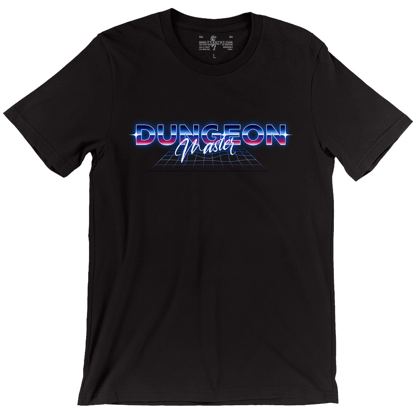 Retrowave Dungeon Master Black Unisex T-shirt by tsaurus.com