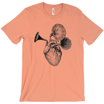 Music Comes from the Heart - Steampunk Anatomy Tee