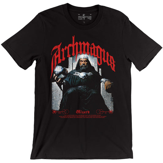 Archmagus D&D Wizard Streetwear Black T-shirt