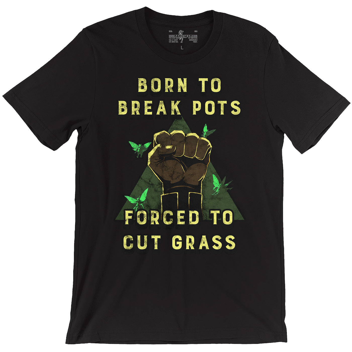 Born to Break Pots, Forced to Cut Grass Zelda inspired Meme Black Unisex T-Shirt