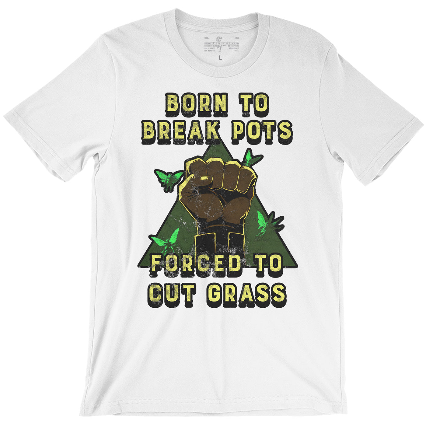 Born to Break Pots, Forced to Cut Grass Zelda inspired Meme White Unisex T-Shirt