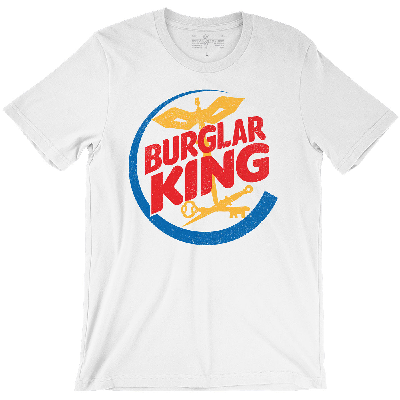 Burglar King Burger King Rogue D&D Unisex White T-shirt