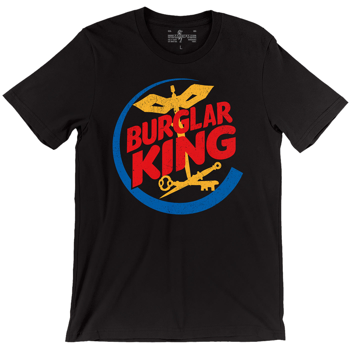 Burglar King Burger King Rogue D&D Unisex Black T-shirt