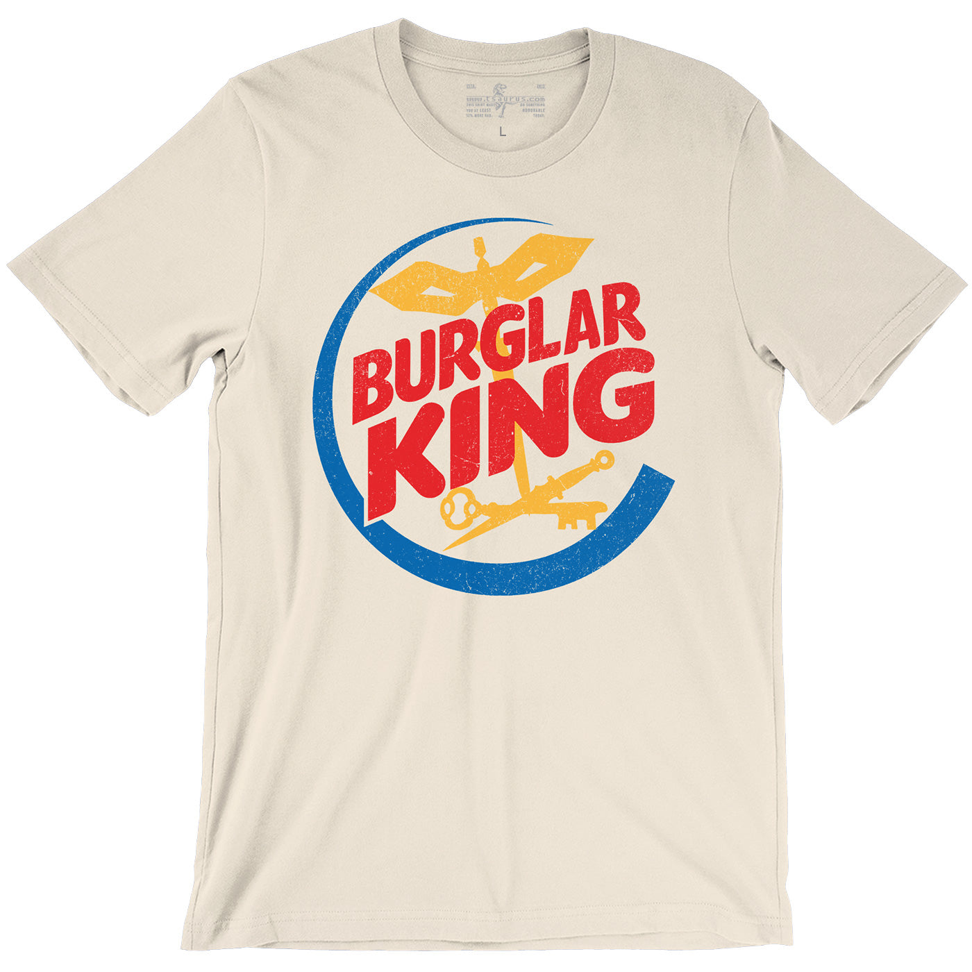 Burglar King Burger King Rogue D&D Unisex Natural T-shirt