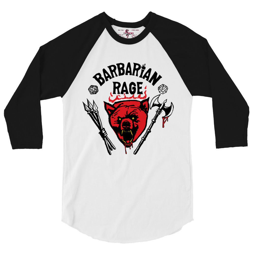 Barbarian Rage - DnD Club Raglan Tee β tsaurus.com