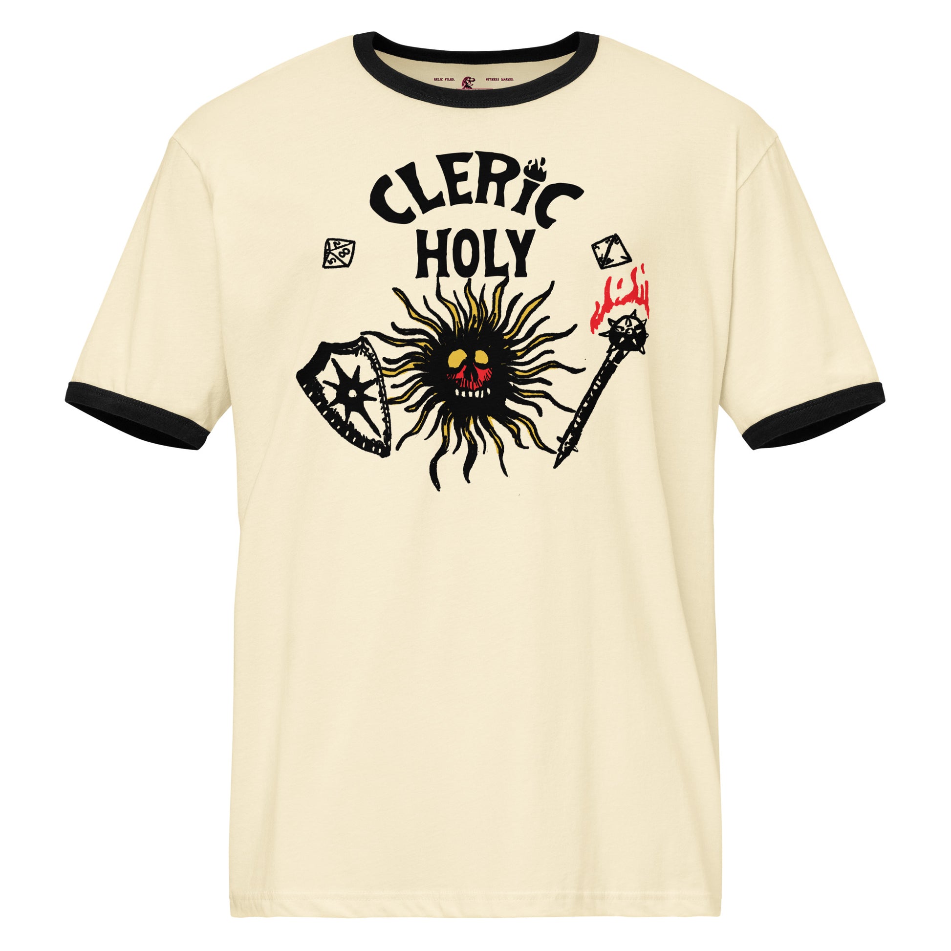 D&D Cleric class Vintage Ringer inspired by Stranger Things Hellfire Club