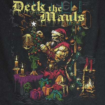 Deck the Mauls Santa Barbarian D&D Christmas T-shirt Design