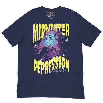 DnD Seasonal Affective Disorder awareness navy t-shirt