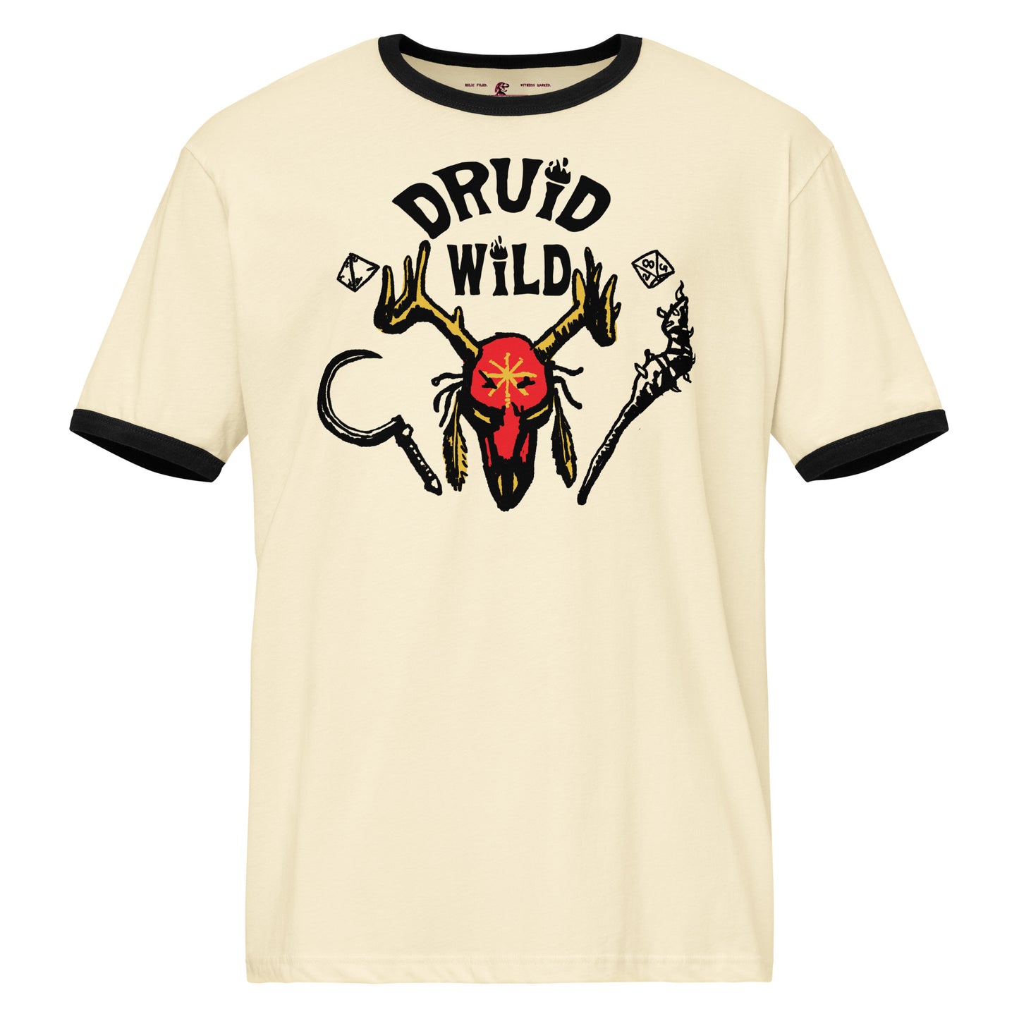 Druid Wild D&D Ringer Tee inspired by Stranger Things Hellfire Club