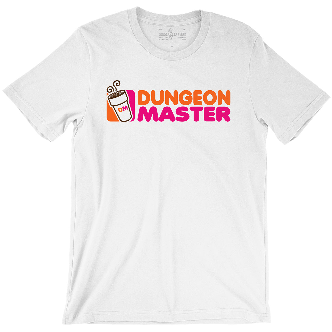 Dunkin Dungeon Master D&D Parody White Unisex T-shirt