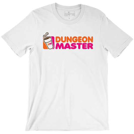 Dunkin Dungeon Master D&D Parody White Unisex T-shirt
