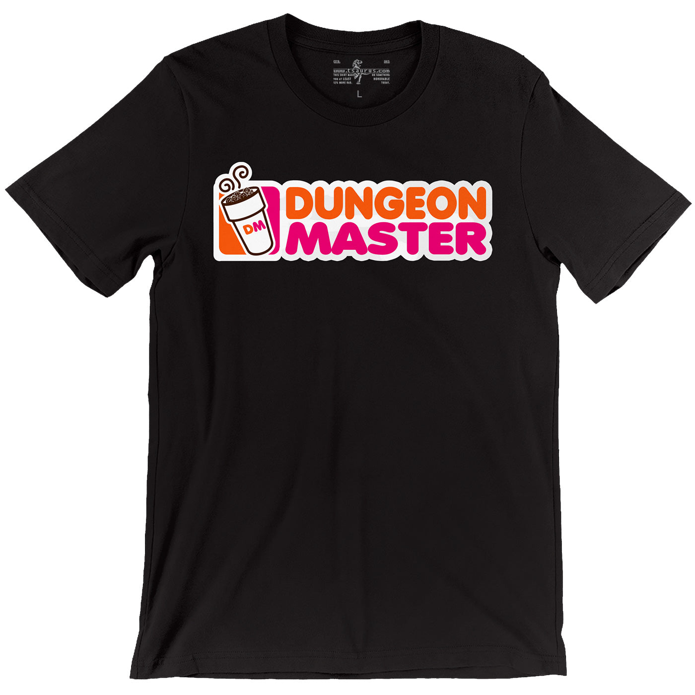 Dunkin Dungeon Master D&D Parody Black Unisex T-shirt