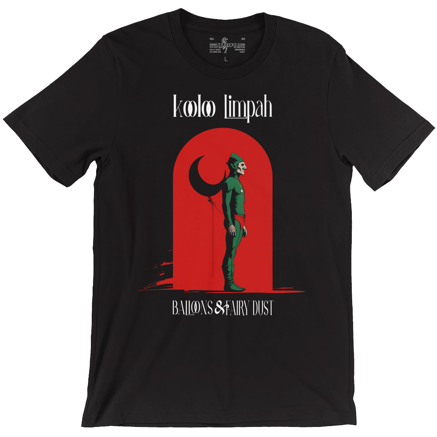 Indie Band Kooloo Limpah's album Balloons & Fairy Dust Black Unisex T-shirt