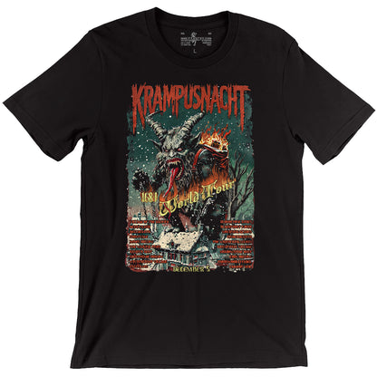 Krampusnacht ancient German Christmas Devil World Tour Band Black Unisex T-Shirt 