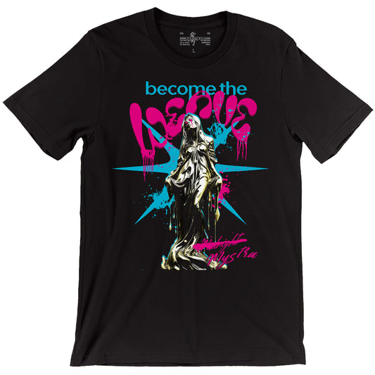 Mystra D&D Goddess of Magic Retrowave Style Black Unisex T-shirt