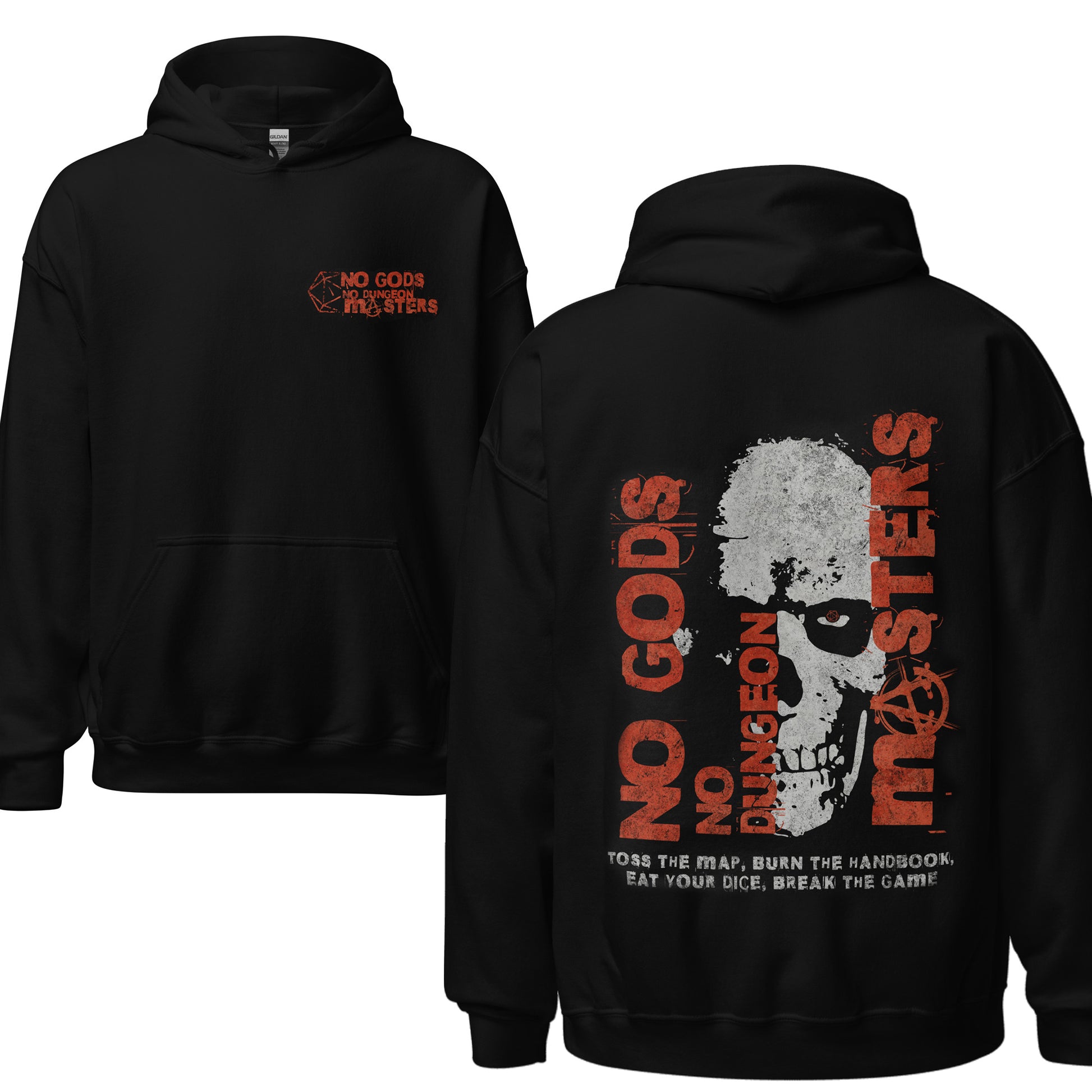 No Gods No Dungeon Masters Anarcho-Dungeonism Midweight Hoodie