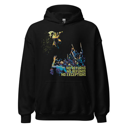 No Returns No Refunds Barbarian fighting Zombies Midweight Hoodie