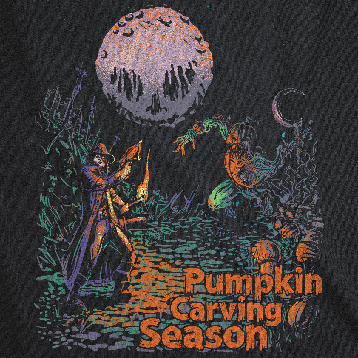 Pumpkin Carving Season - monster hunter ranger D&D original hand drawn artwork by tsaurus