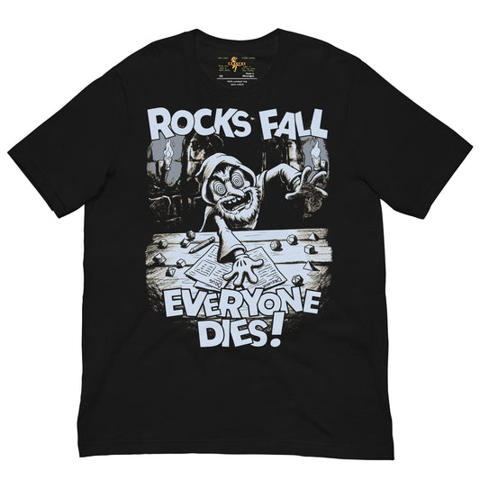 Rocks Fall Everyone Dies D&D Dungeon Master Funny T-shirt