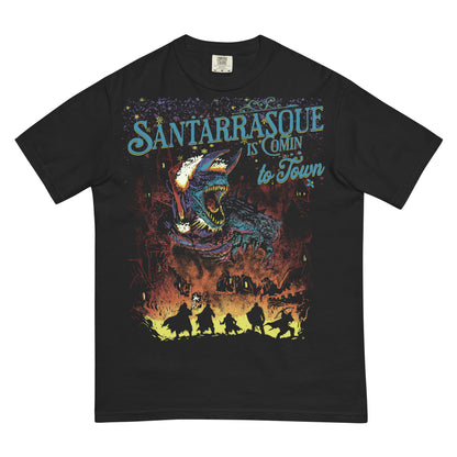 Santa Tarrasque is comin to town D&D Christmas Comfort Colors tee