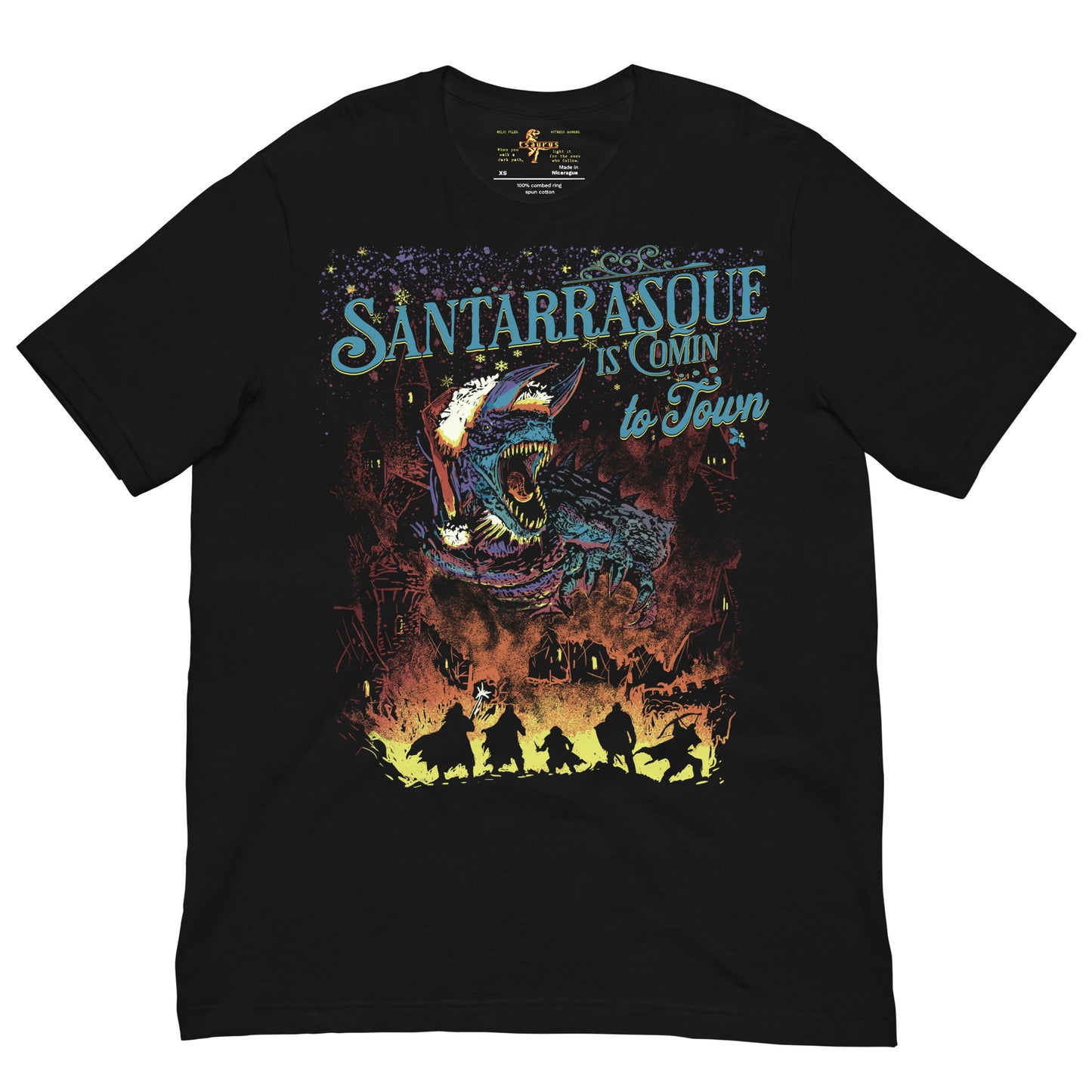 Santa Tarrasque is comin to town D&D Christmas tee