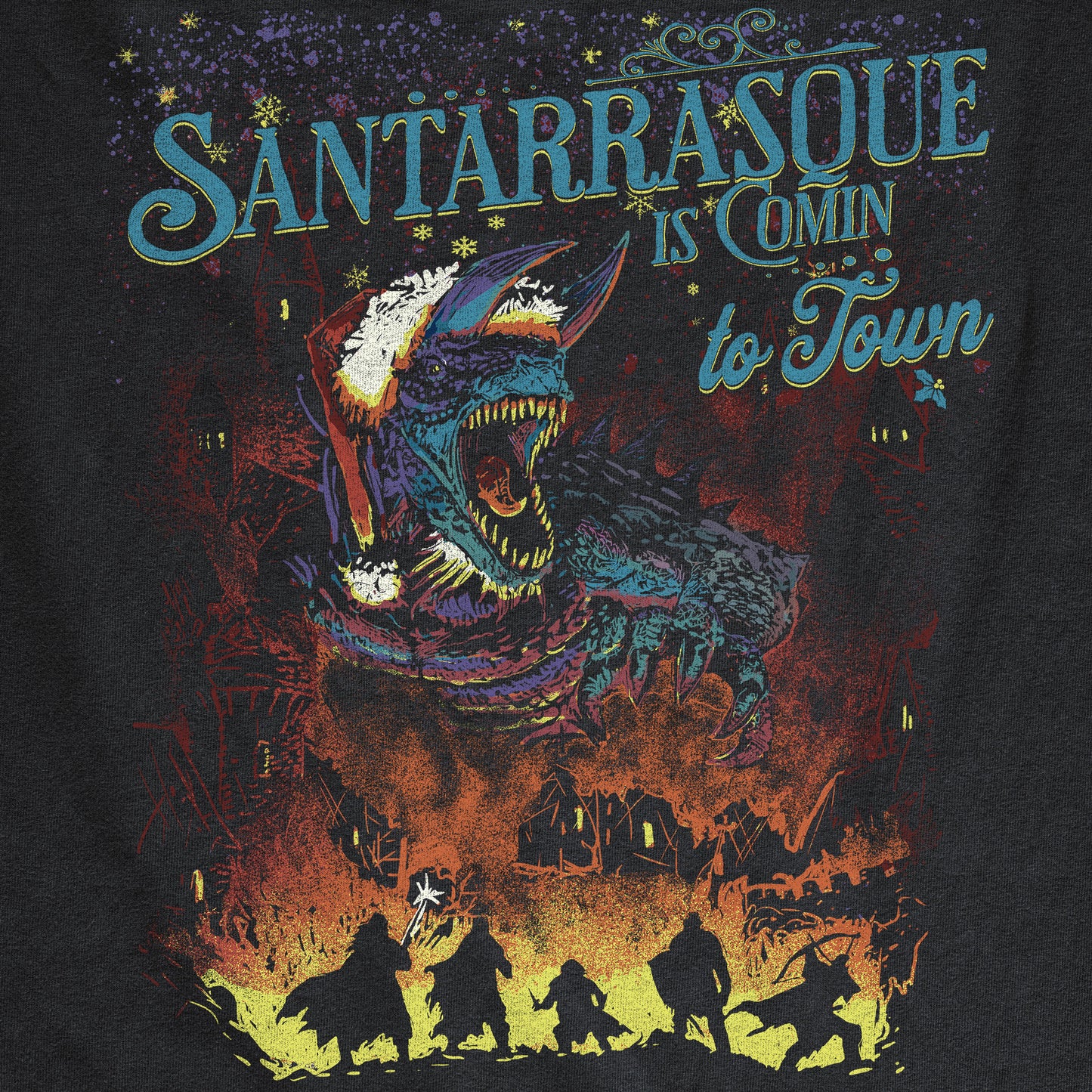 Santa Tarrasque is comin to town D&D Christmas tee design