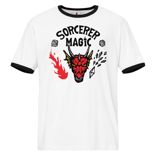Sorcerer Magic D&D Ringer Tee inspired by Hellfire Club in Stranger Things