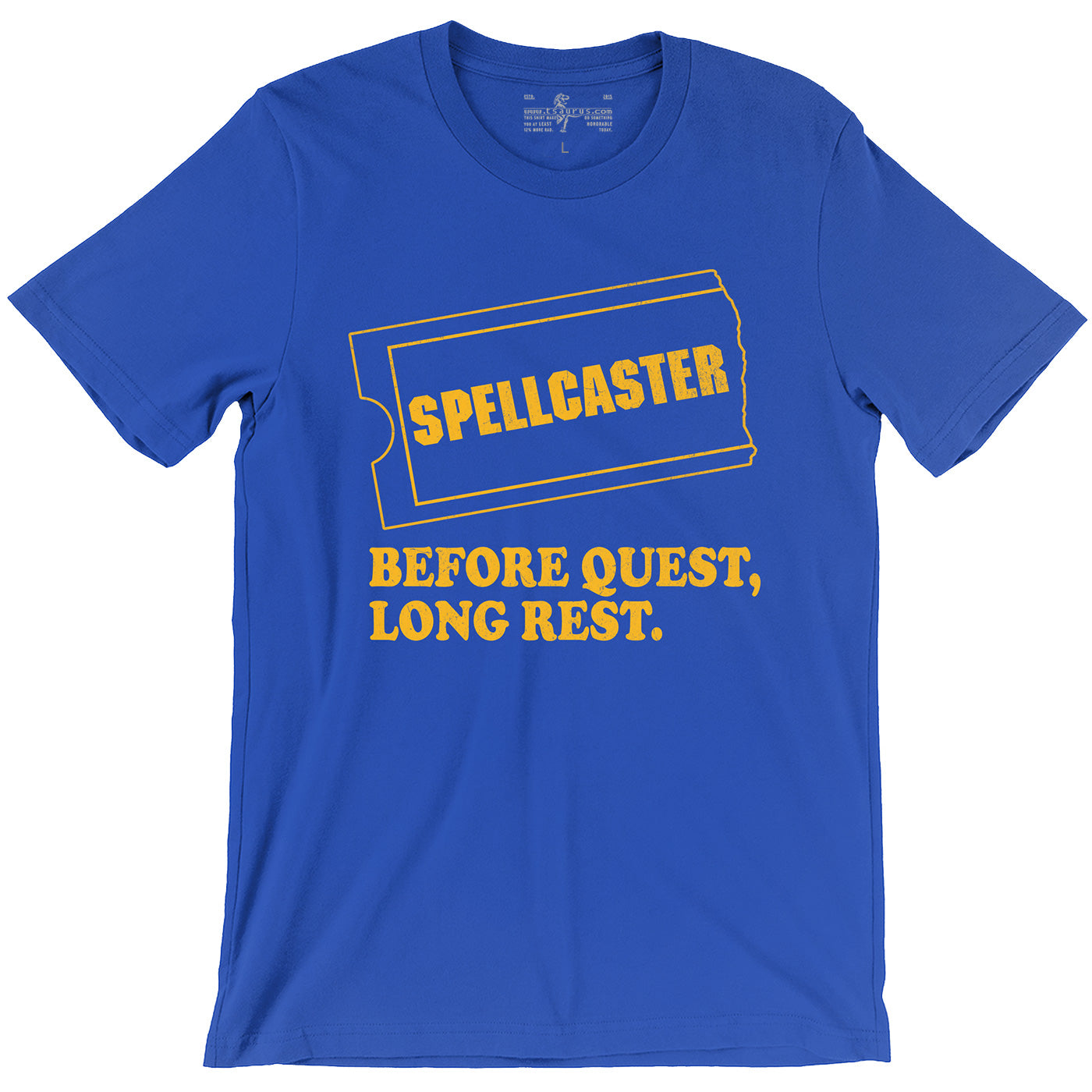 Spellcaster D&D Blockbuster T-shirt Parody Blue Unisex T-shirt