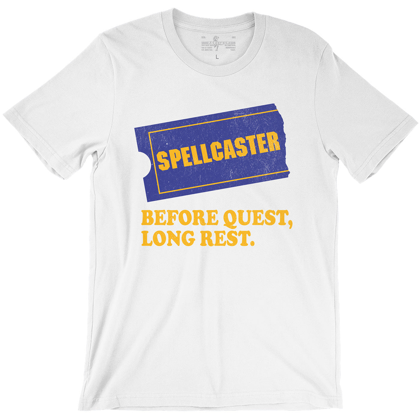 Spellcaster D&D Blockbuster T-shirt Parody White Unisex T-shirt