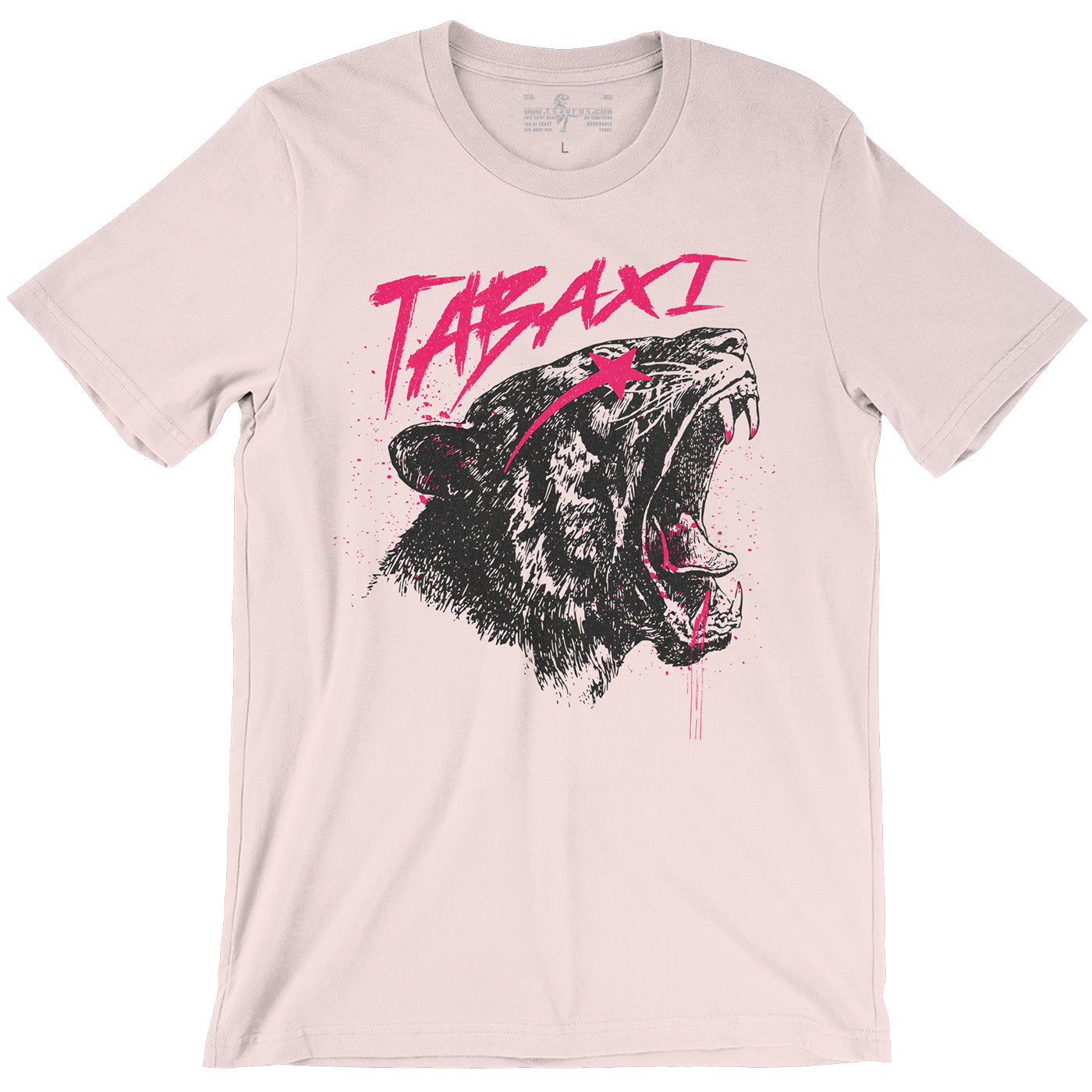 Tabaxi Neon Blood Savage Catfolk D&D Pink Unisex T-shirt