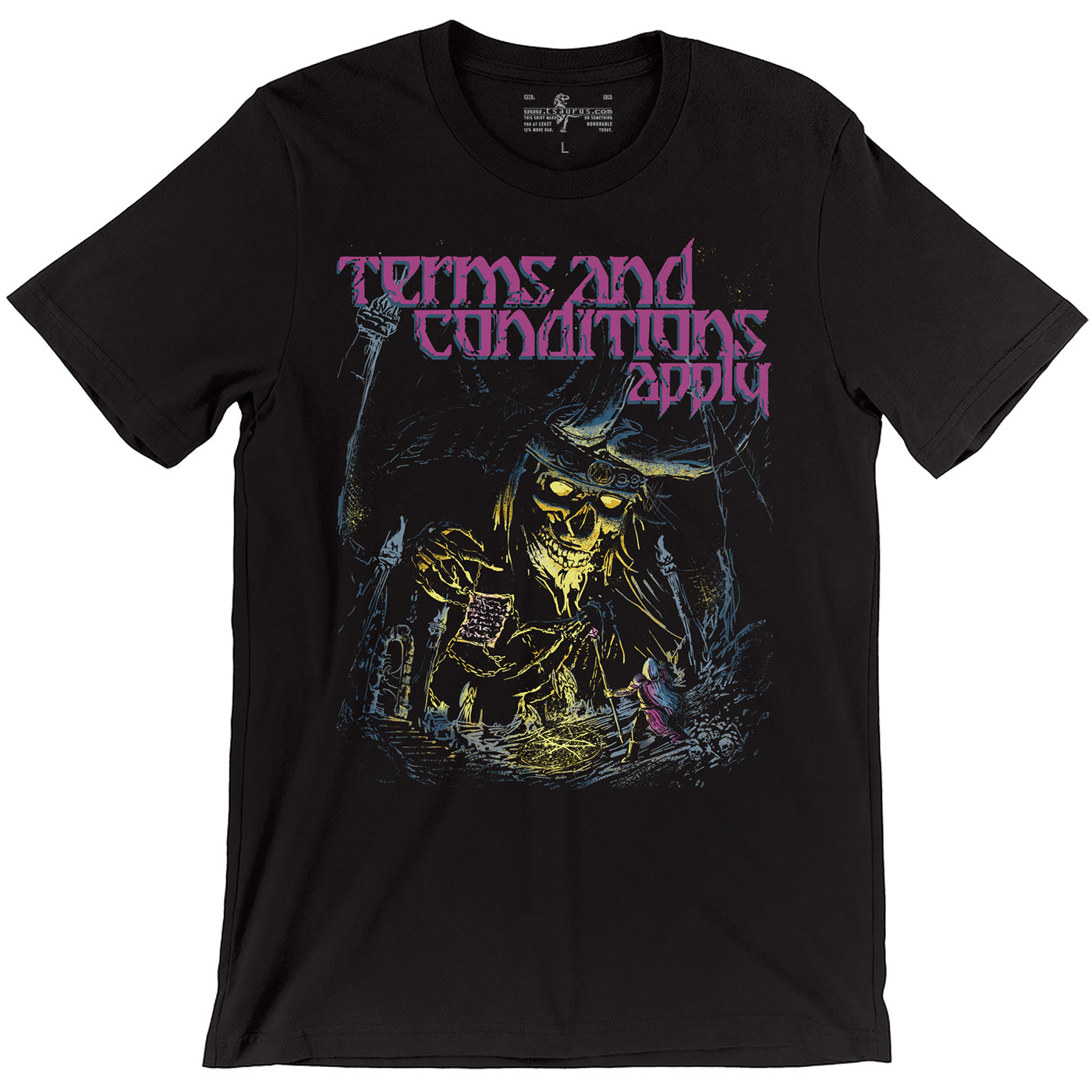 Terms and Conditions Apply - Undying Warlock D&D T-shirt
