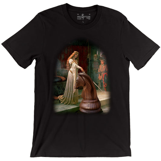 The Accolade painting remixed with a Chess Knight instead of a human knight. Game Nights are sacred.