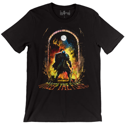 To Keep the Flame D&D Paladin holds the gate Black T-shirt