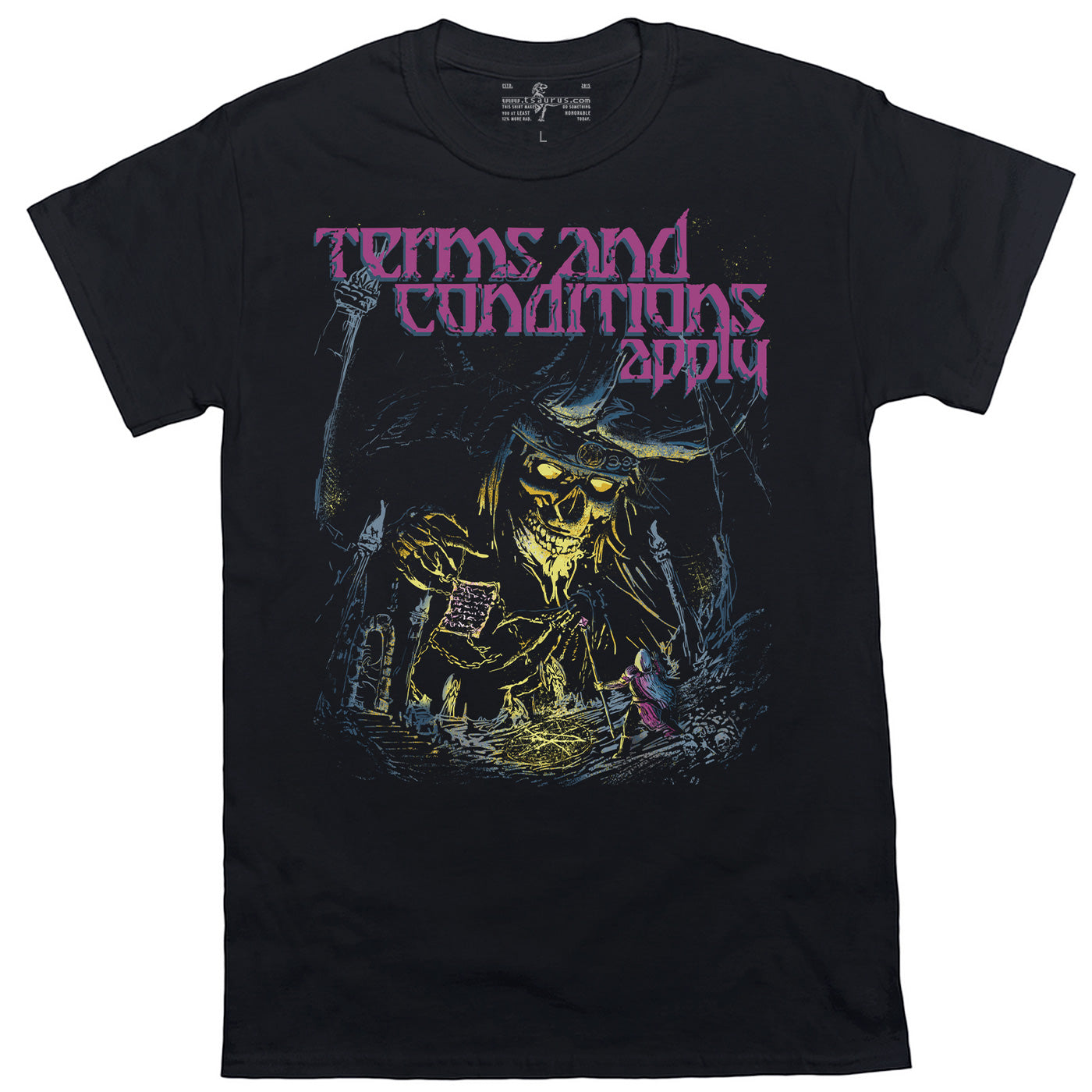 Undying Warlock Dark Fantasy Heavyweight D&D Black T-shirt 