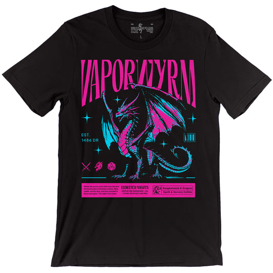 Vaporwyrm underdark night club D&D black unisex t-shirt