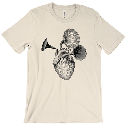 Music Comes from the Heart - Steampunk Anatomy Tee