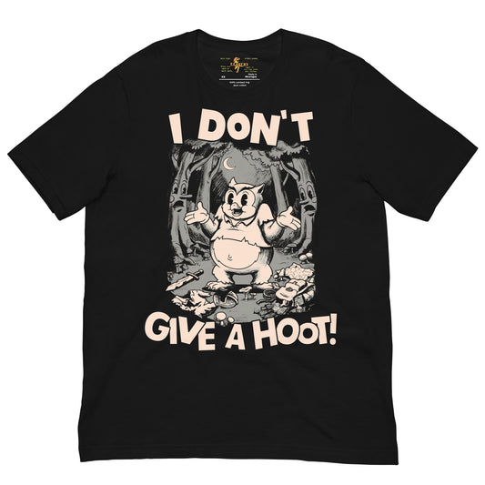 owlbear D&D t-shirt I don't give a hoot funny monster rpg tee