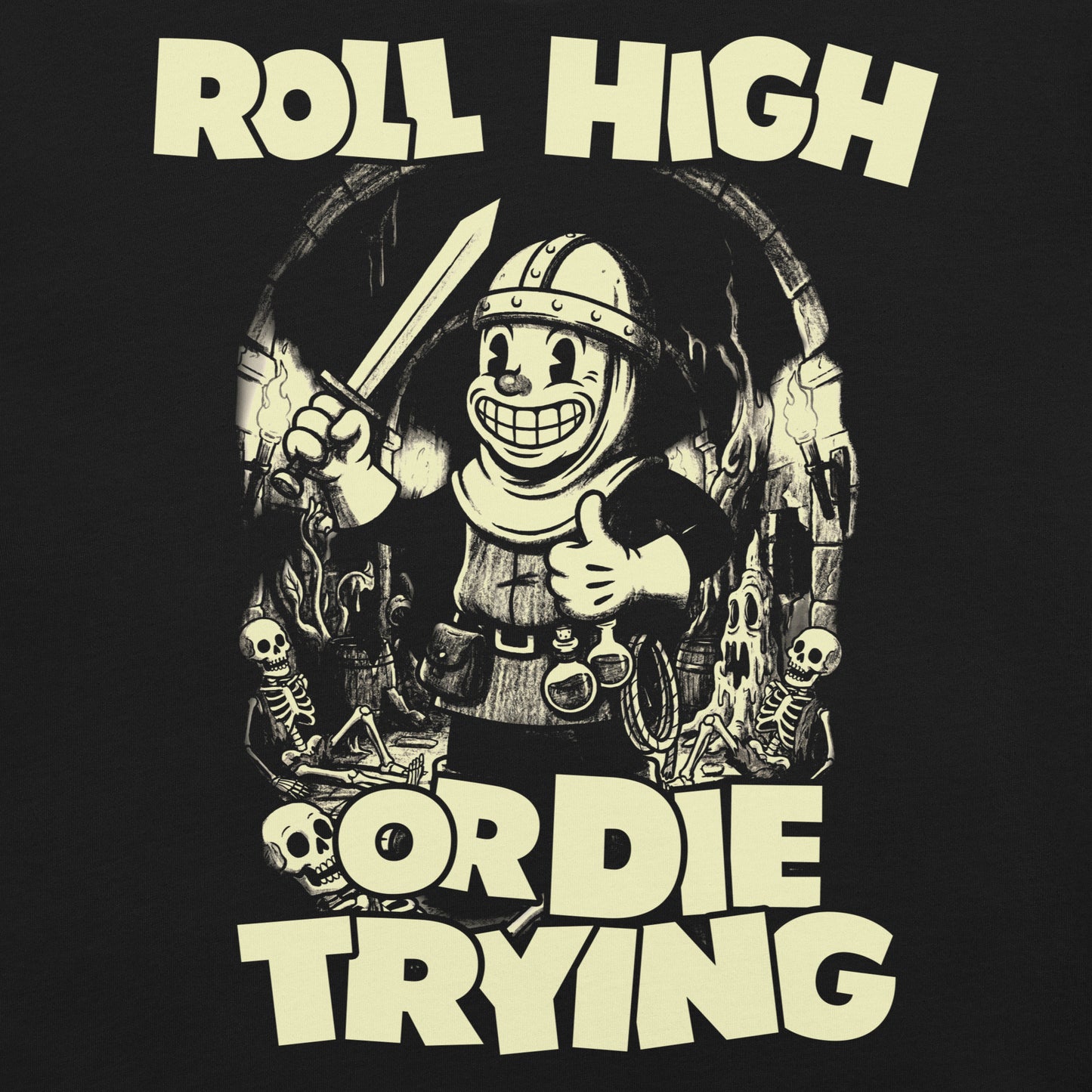 Roll High or Die Trying - Fighter Tee