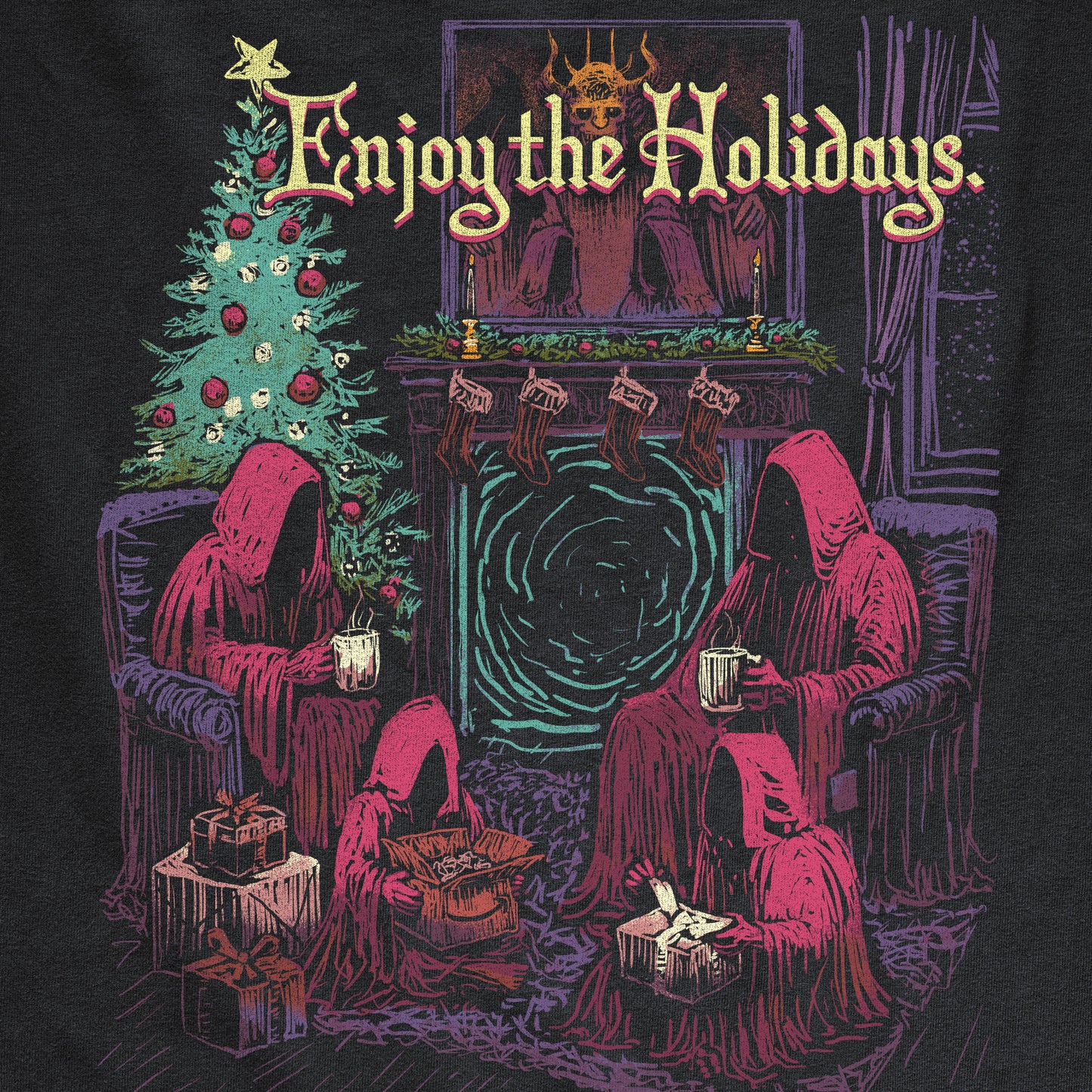 warlock family enjoy the holidays tee